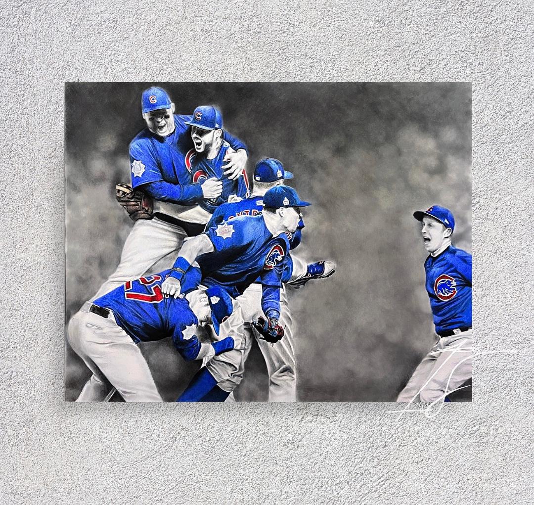 Chicago Cubs World Series Original Artwork Print