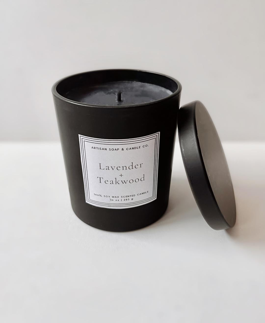 Lavender Teakwood 10oz Scented Soy Candle