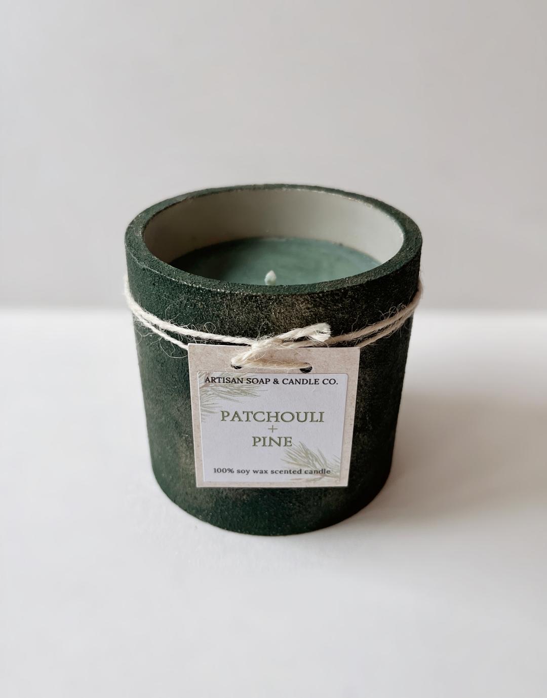 Patchouli Pine Holiday 8oz Scented Soy Candle