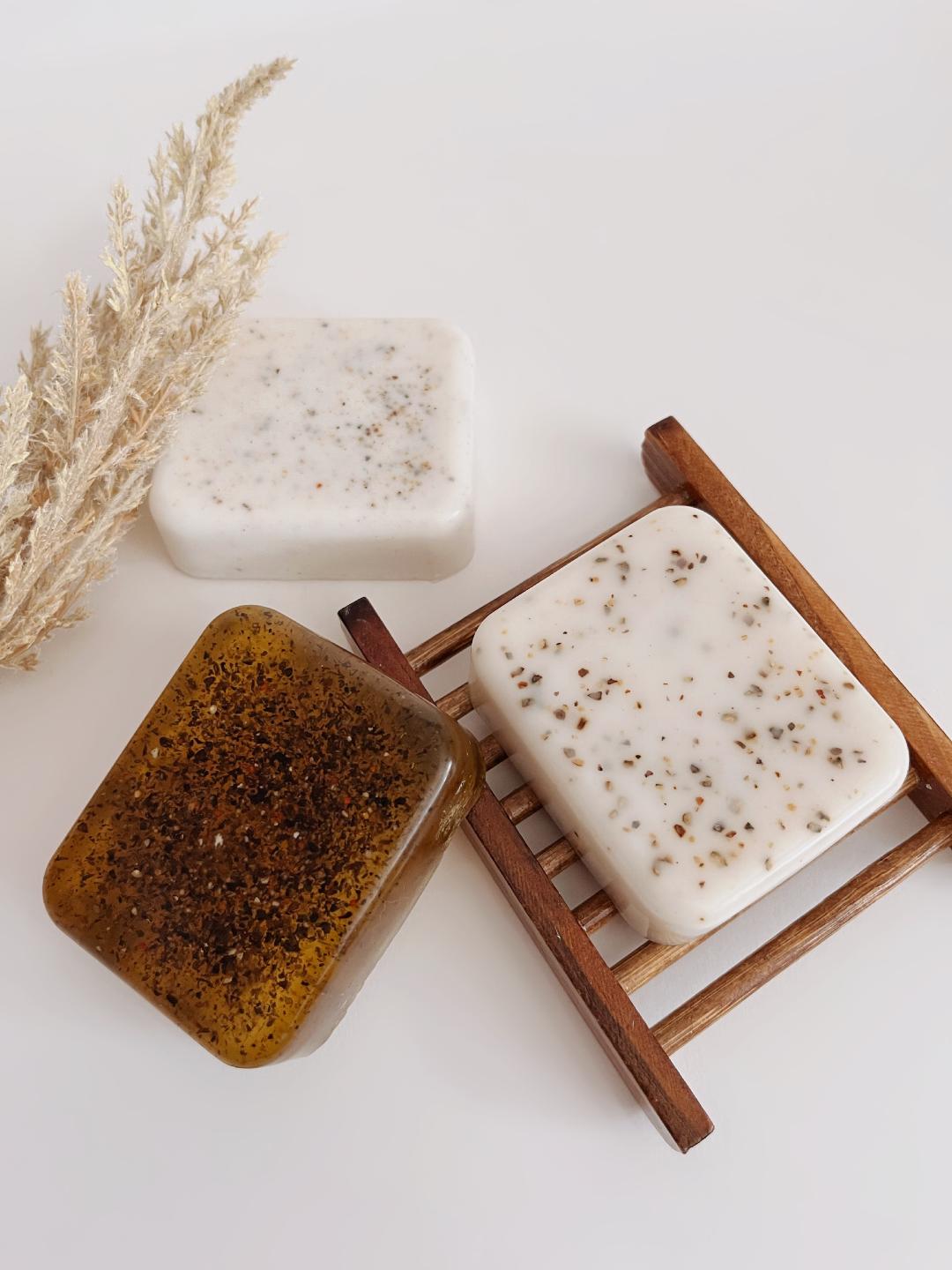 Natural Soap Trio With Honey, Oatmeal, And Goats Milk Soap Bars